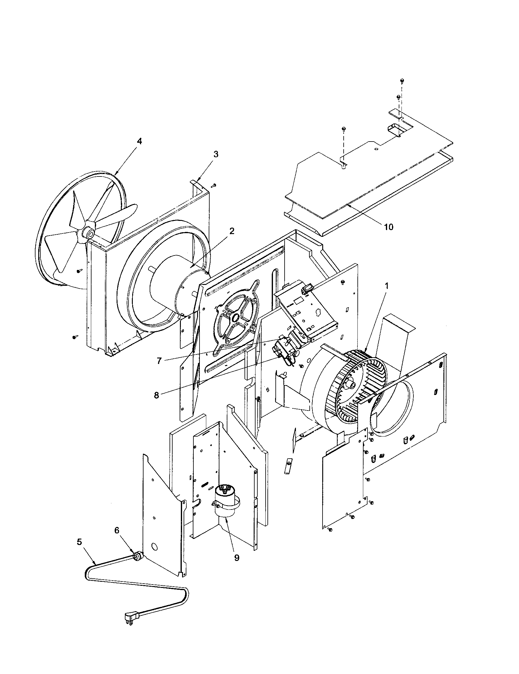 Fan and control assembly