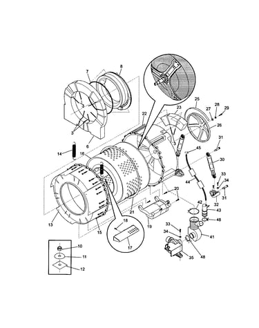 Tub and motor