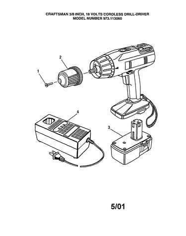 3/8" 18 volt cordless drill