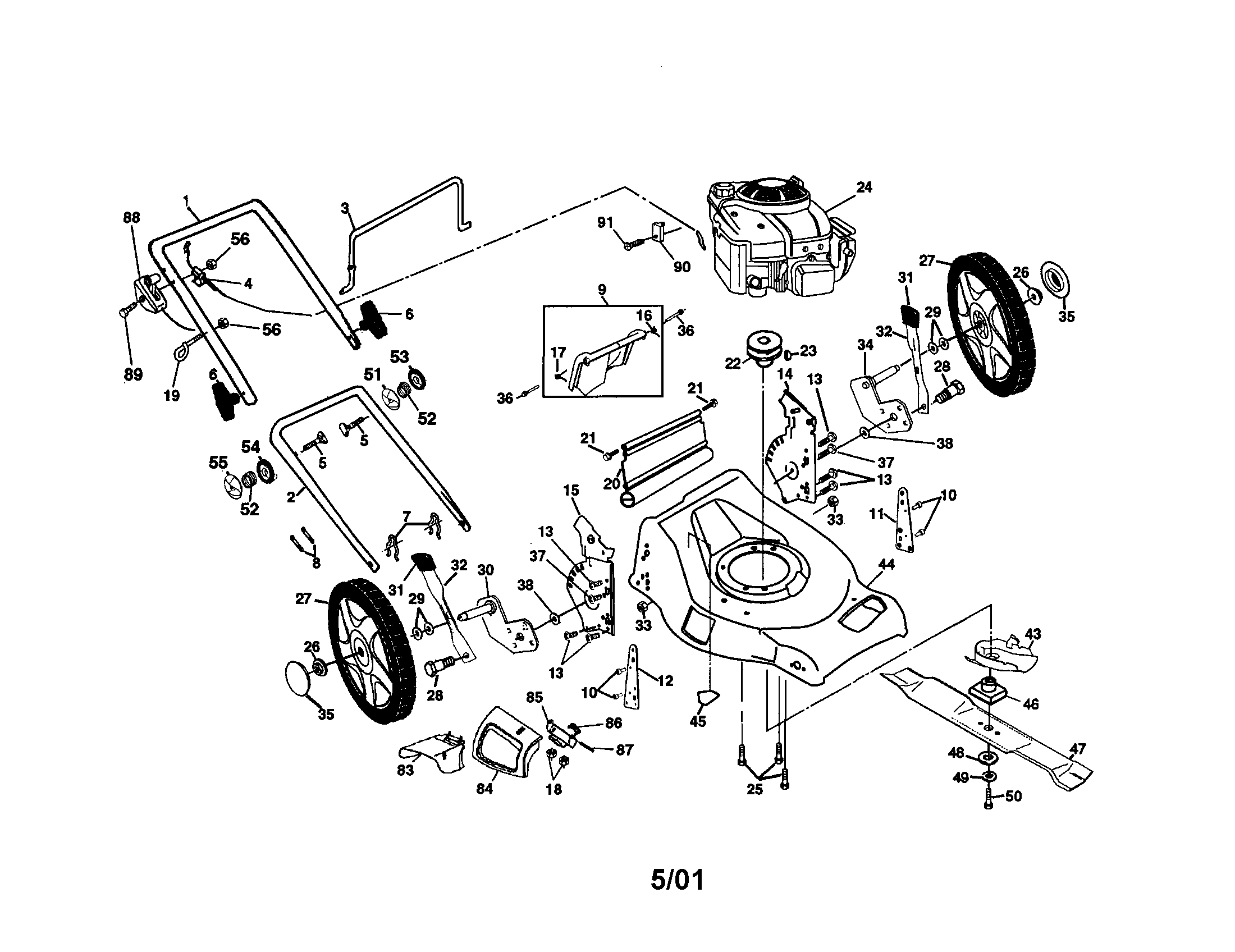 Rotary lawn mower