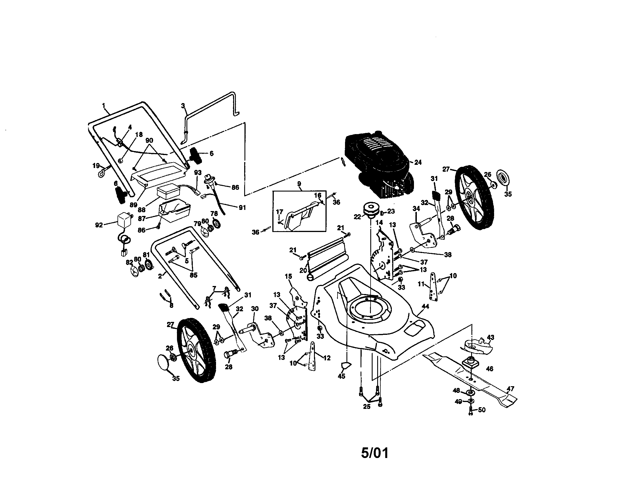 Rotary lawn mower