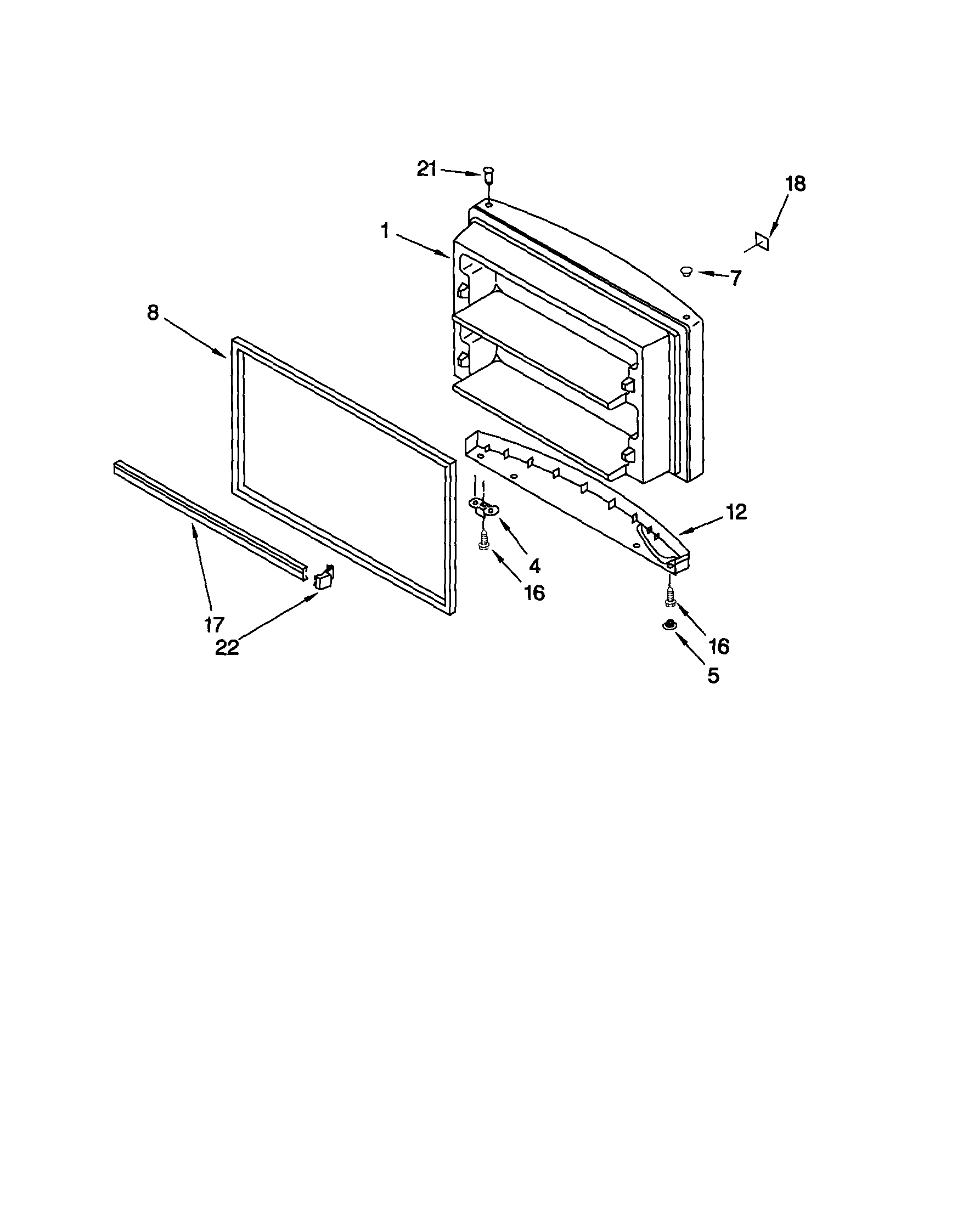 Freezer door