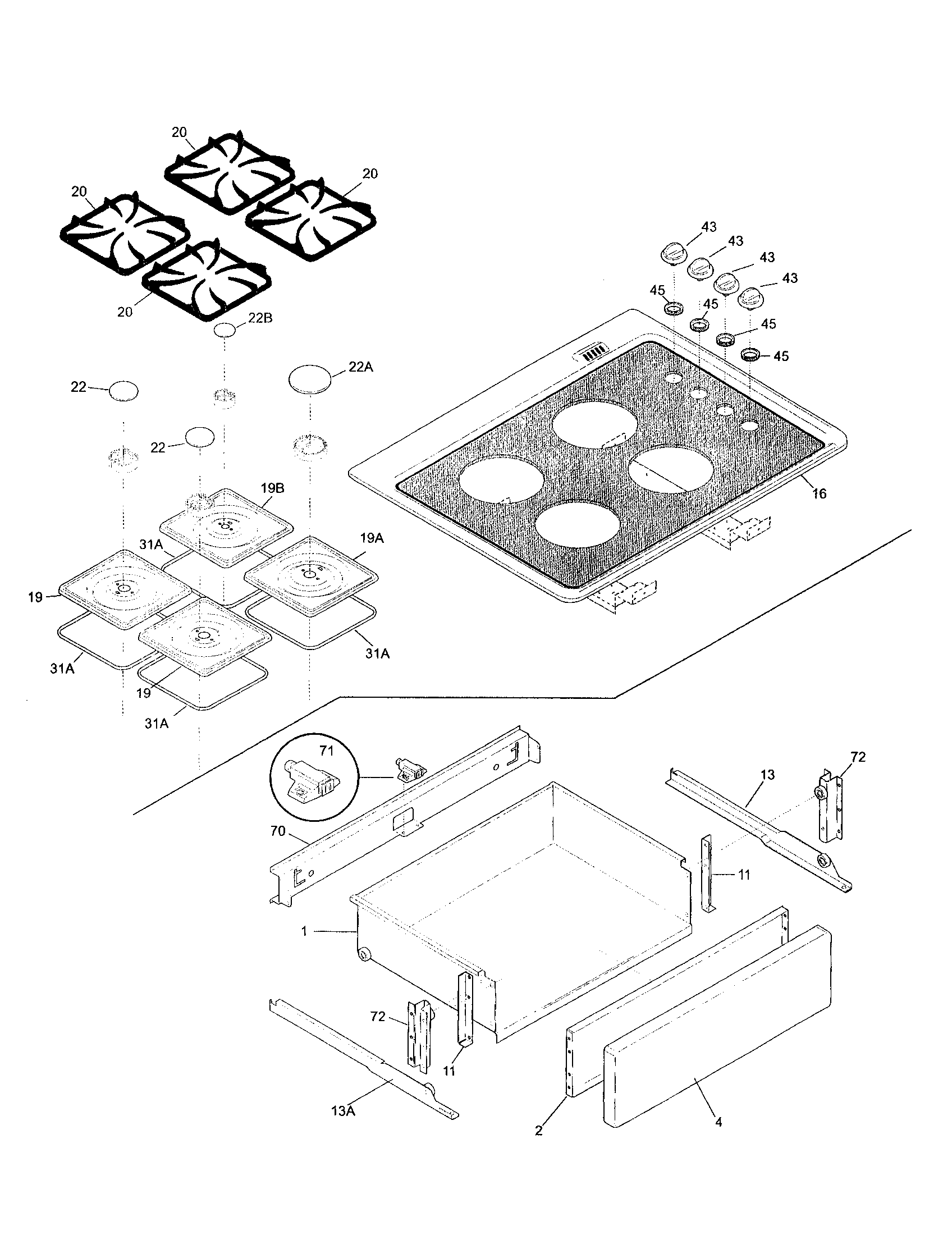 Top/drawer