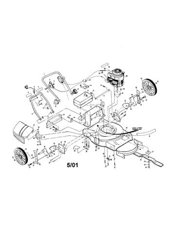 22" rotary lawn mower