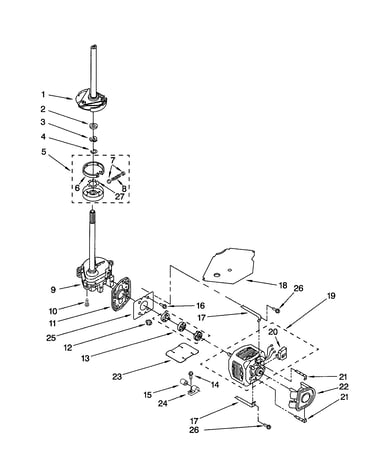 Brake/clutch/gearcase/motor/pump