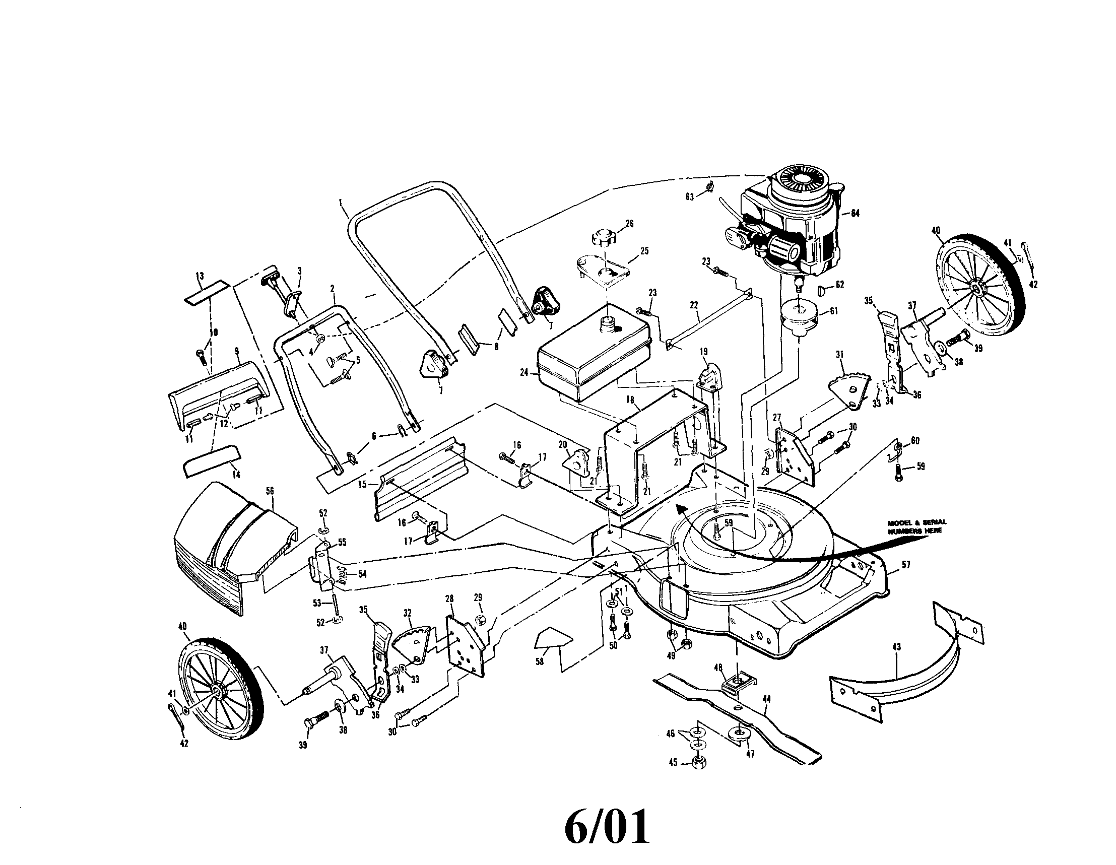 22" rotary lawn mower