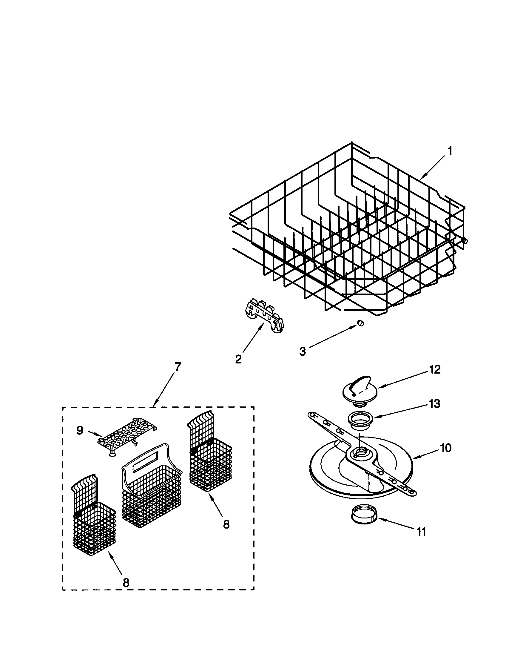 Lower dishwasher