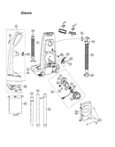 Handle/rear dust compartment