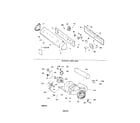 GE DDE9600RCM backsplash/blower and drive diagram