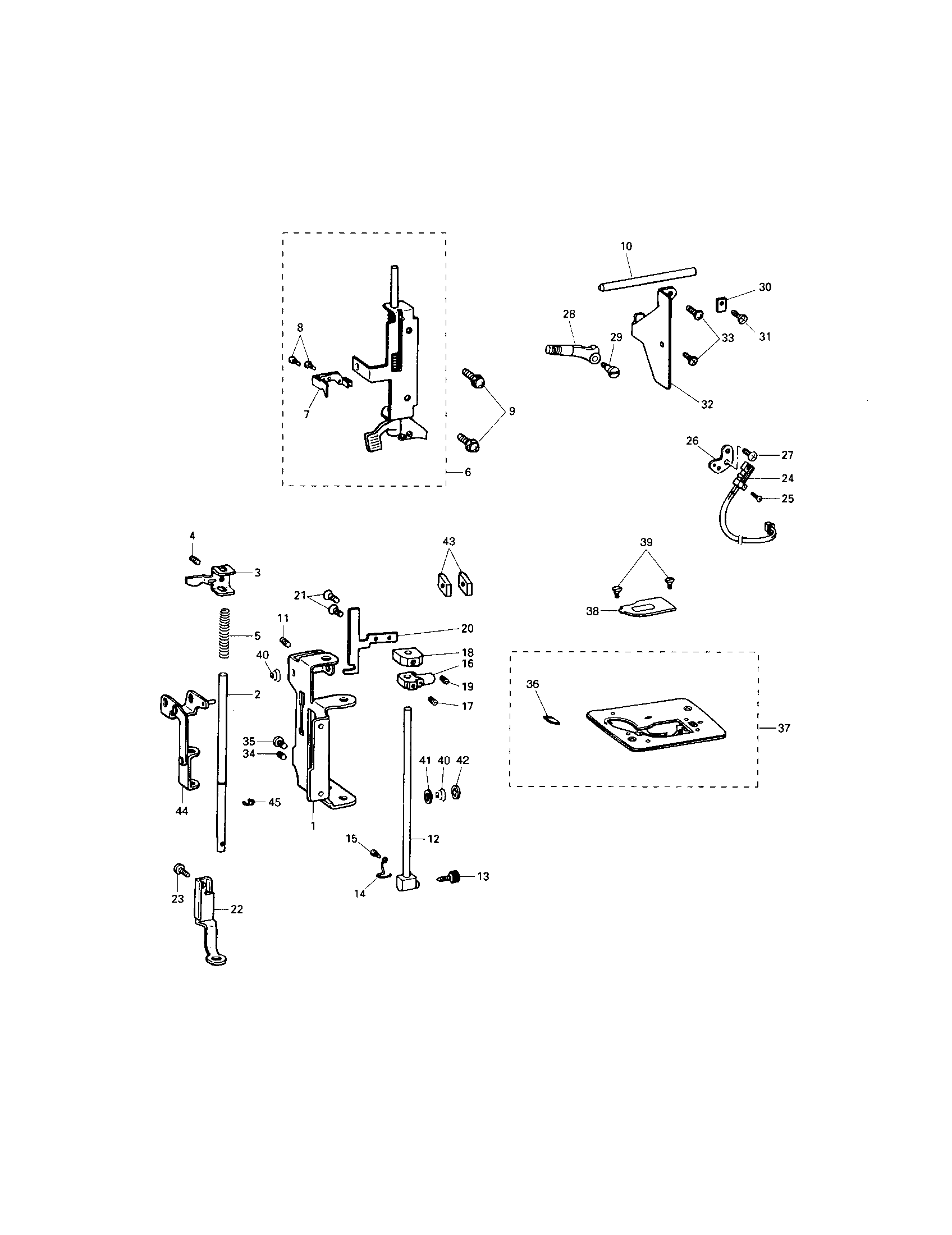 Needle bar and presser bar