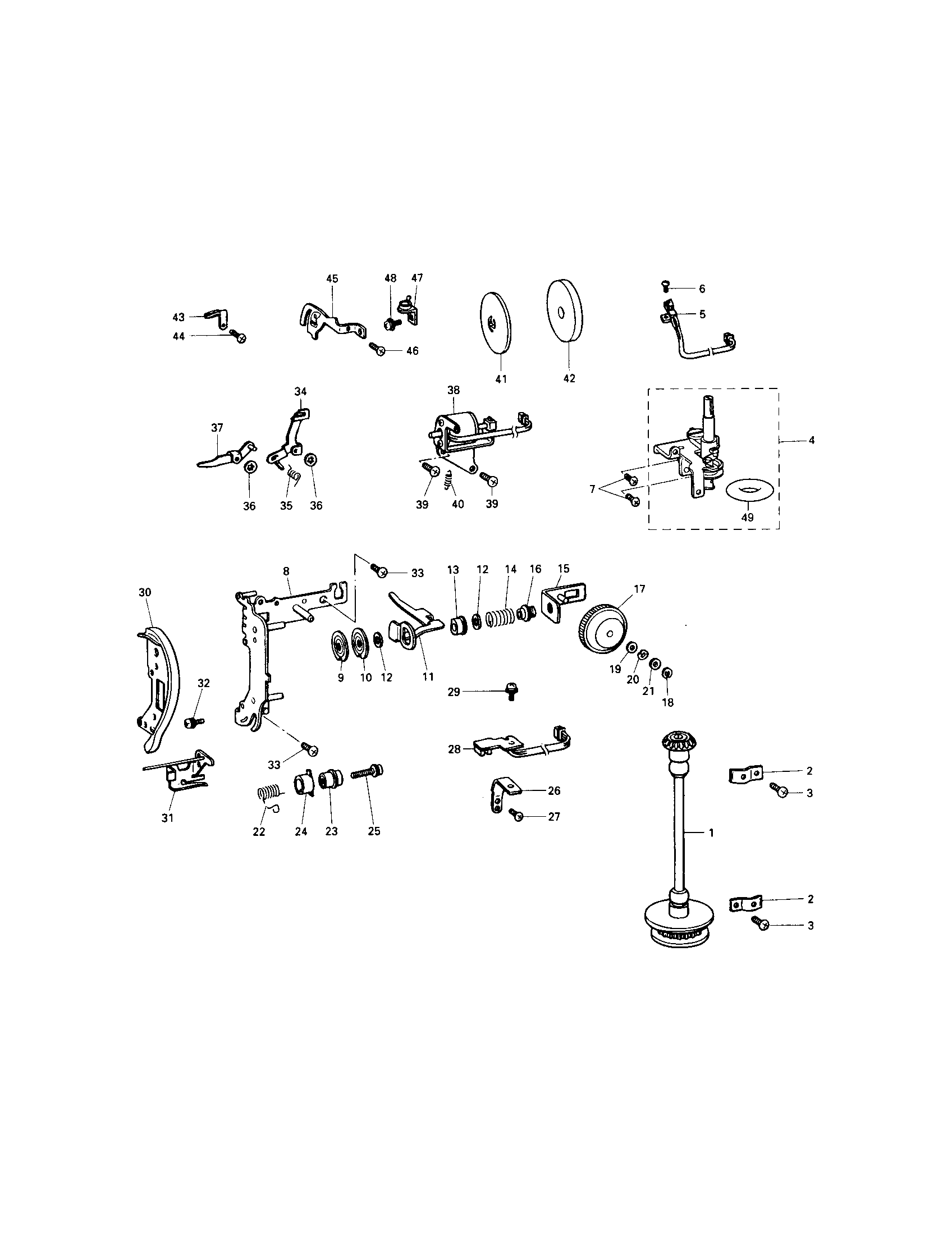 Vertical shaft, bobbin winder