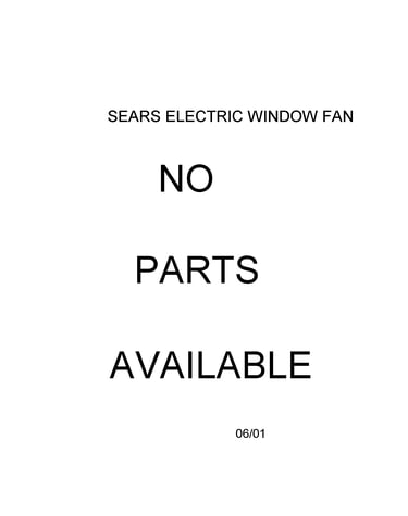 Npa - sears electric window fan