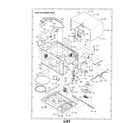 Sharp R-320DW oven and cabinet parts diagram
