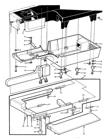 Sewing machine base