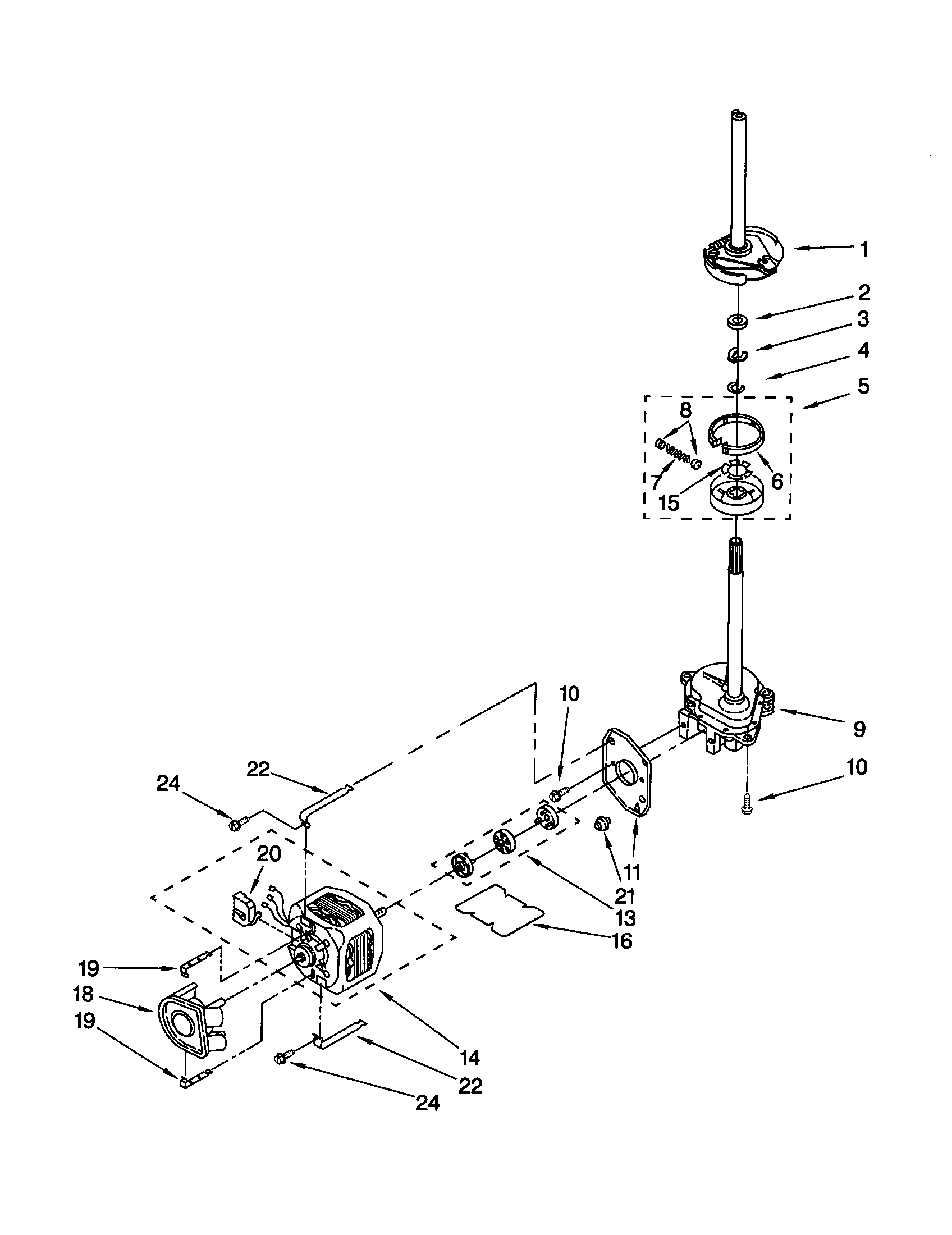 Brake/clutch/gearcase/motor/pump