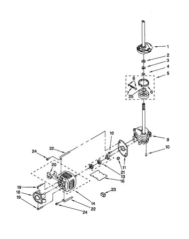 Brake/clutch/gearcase/motor/pump