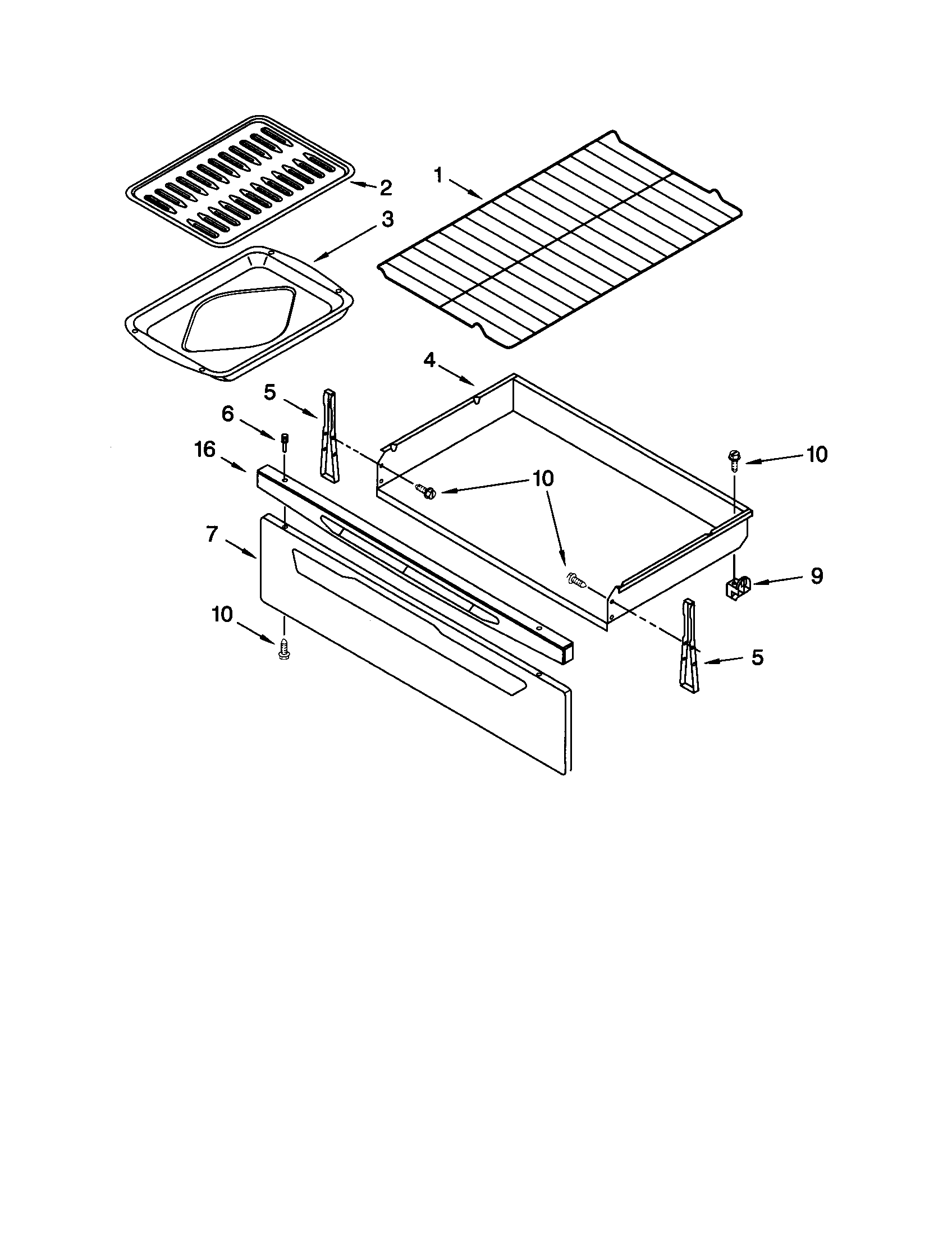 Drawer and broiler