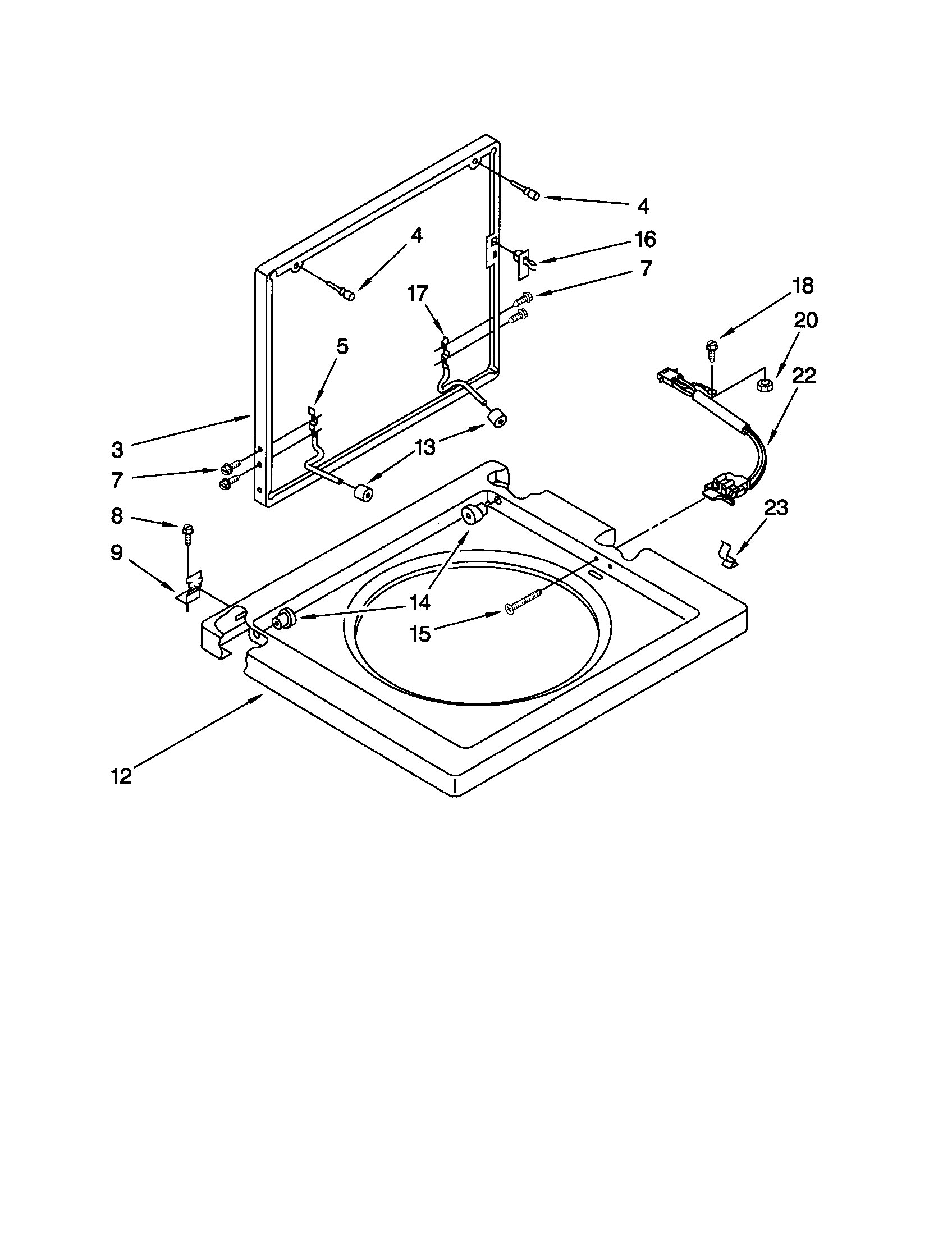 WASHER TOP AND LID