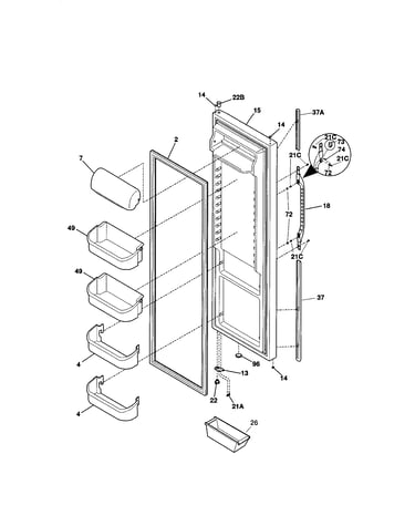 Refrigerator door