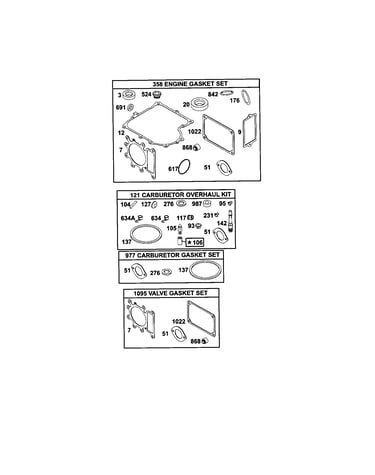 Engine gasket set