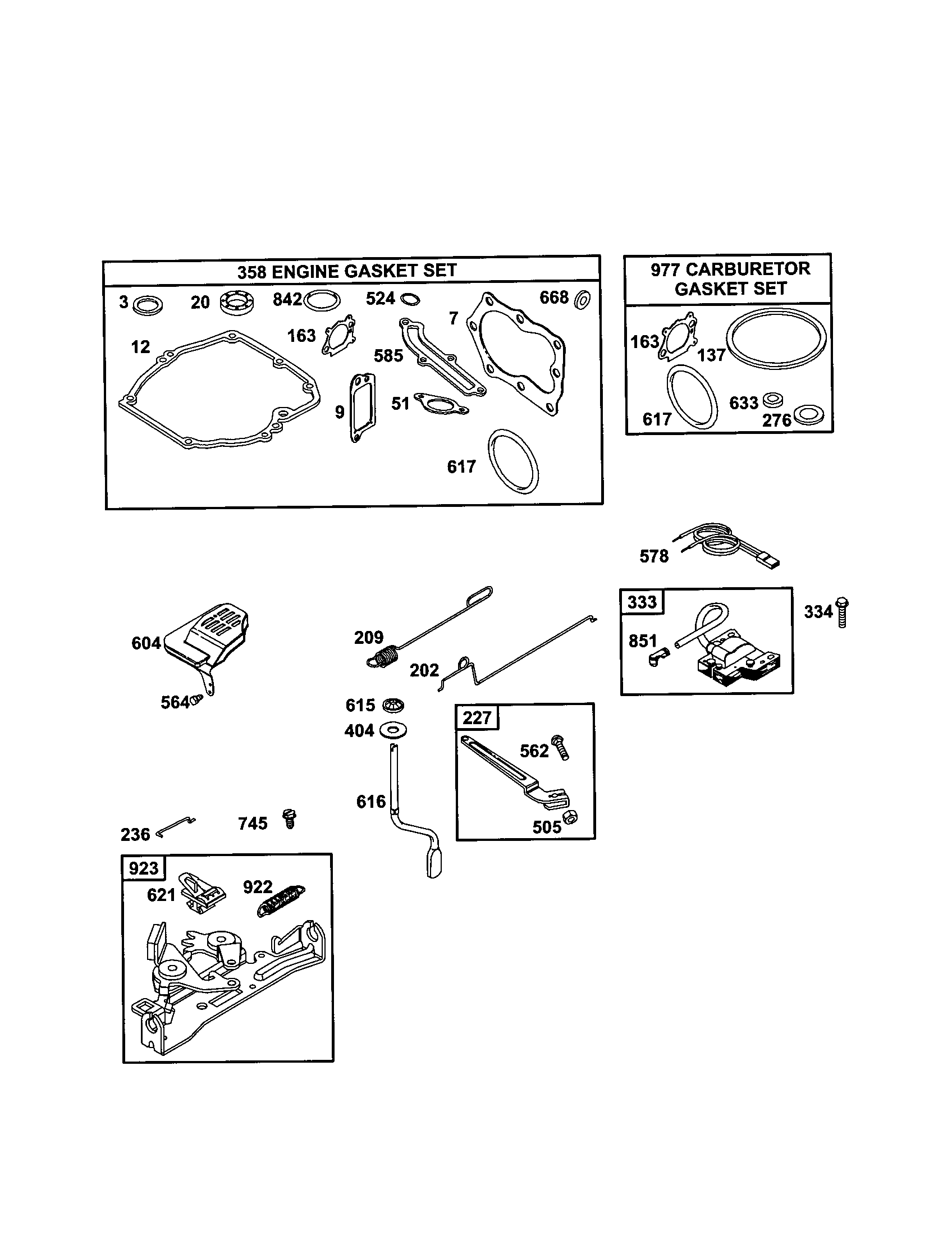 Engine gasket set