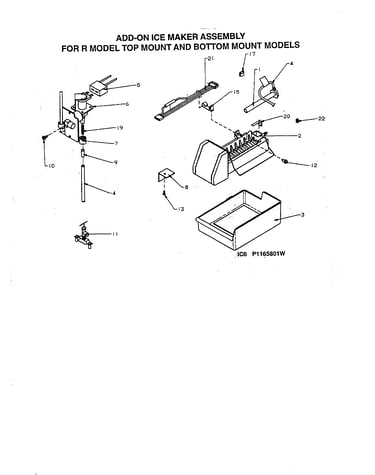 Add-on icemaker assembly