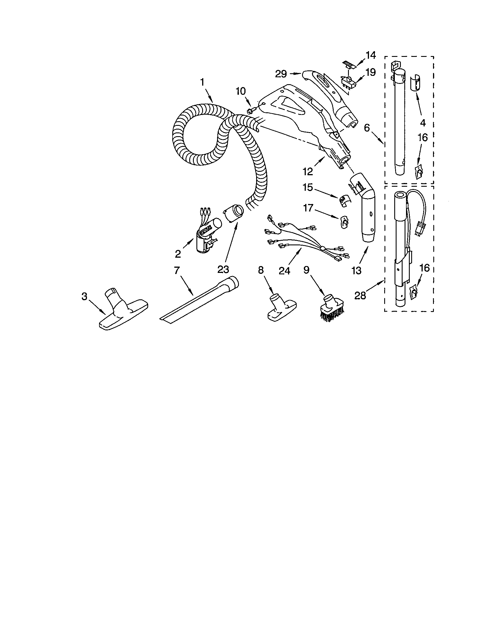 Hose and attachment