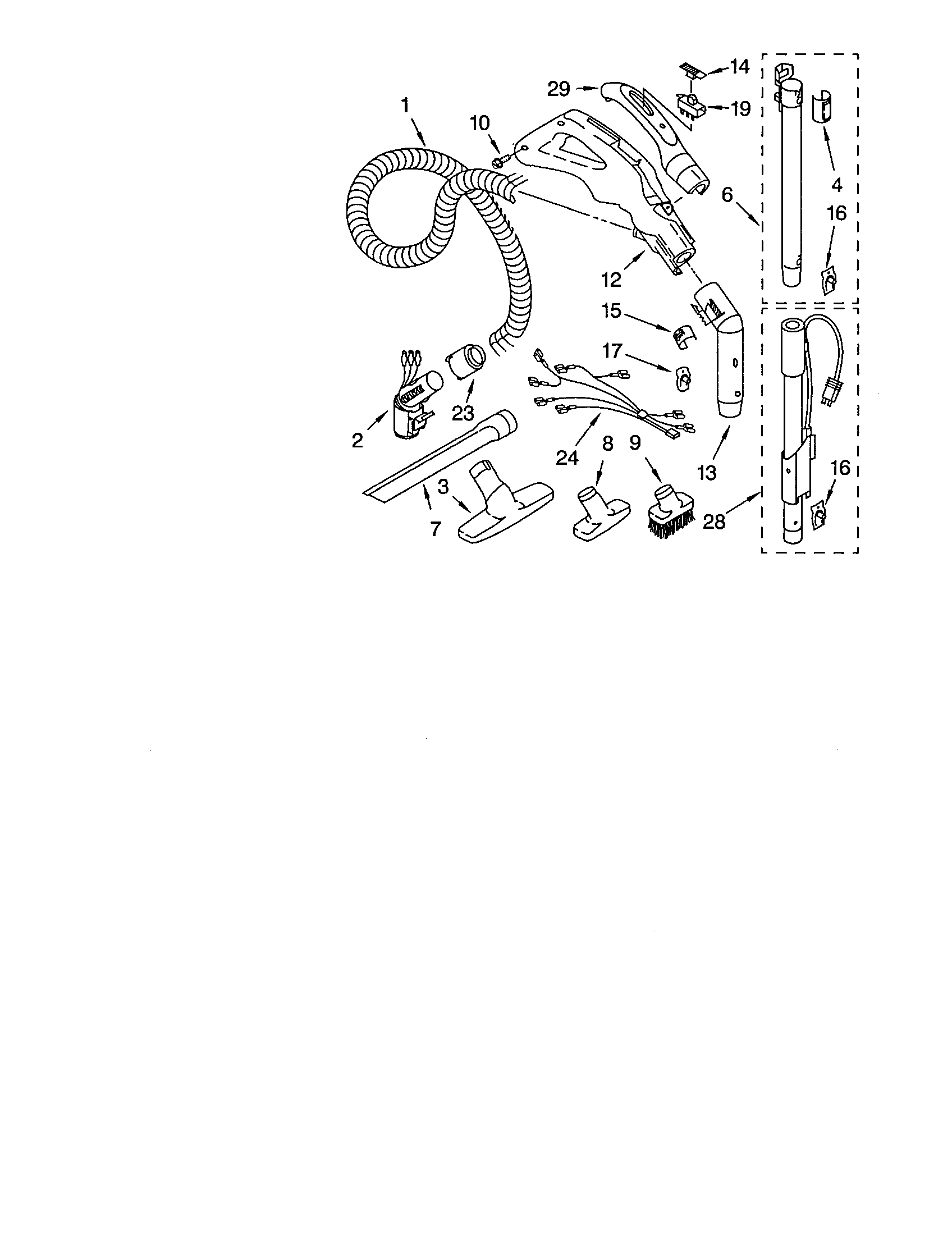 Hose and attachment