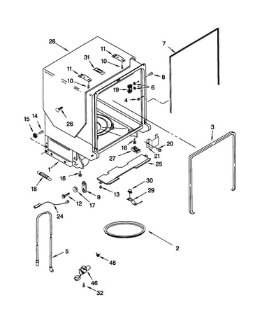 Tub and frame