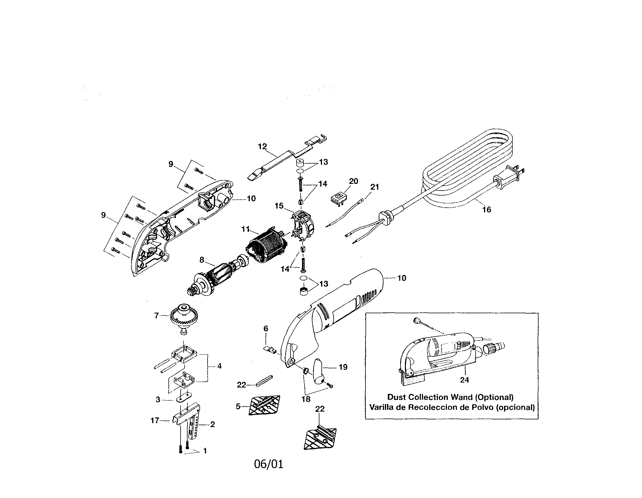 Variable speed contour sander