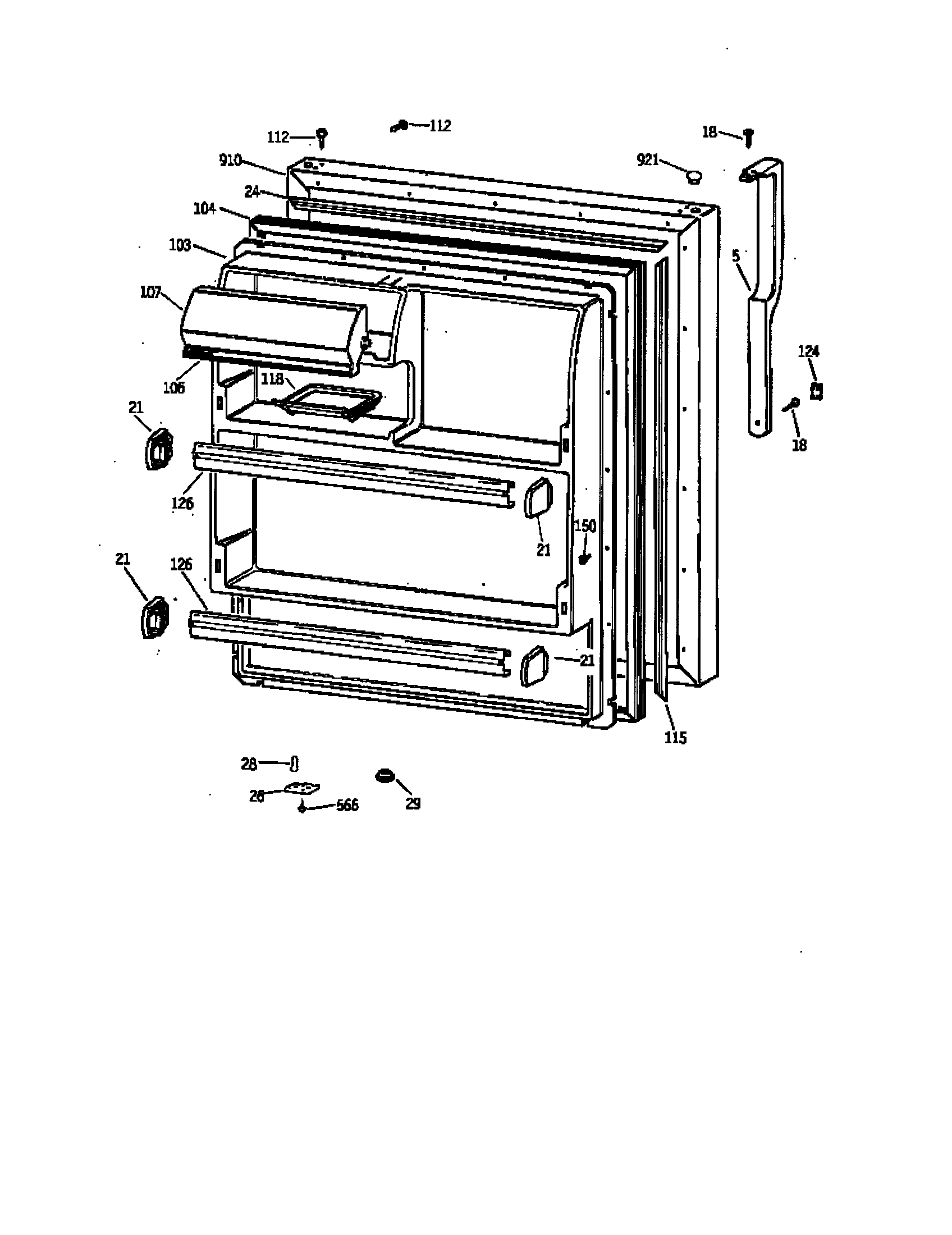 Refrigerator door