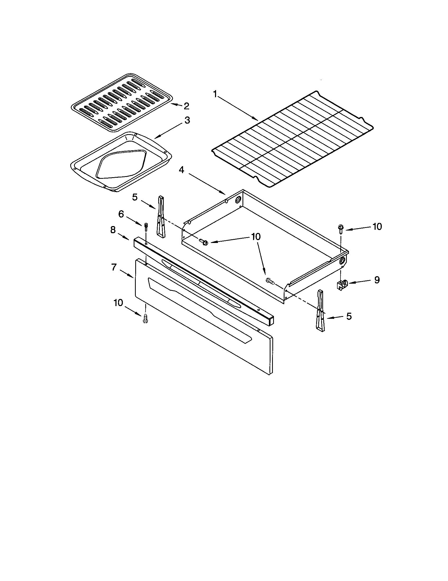 DRAWER AND BROILER