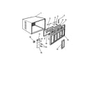 Kenmore 2538791290 cabinet and front panel diagram