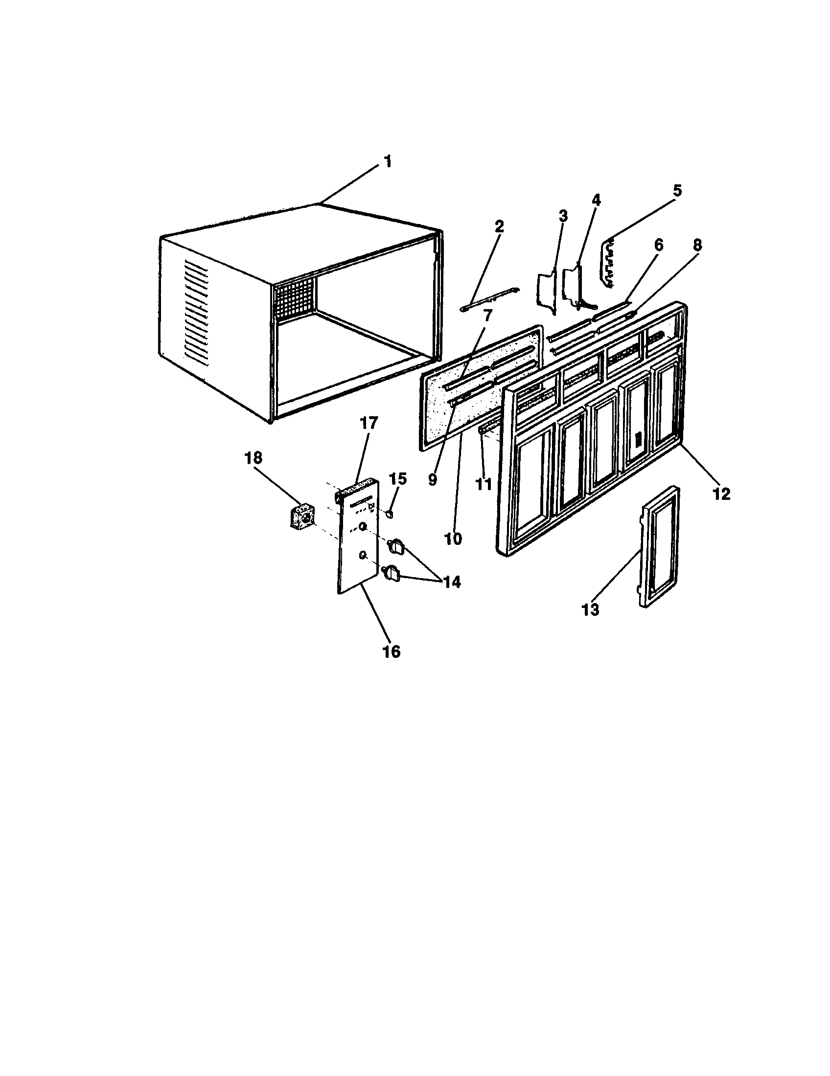 Cabinet and front panel