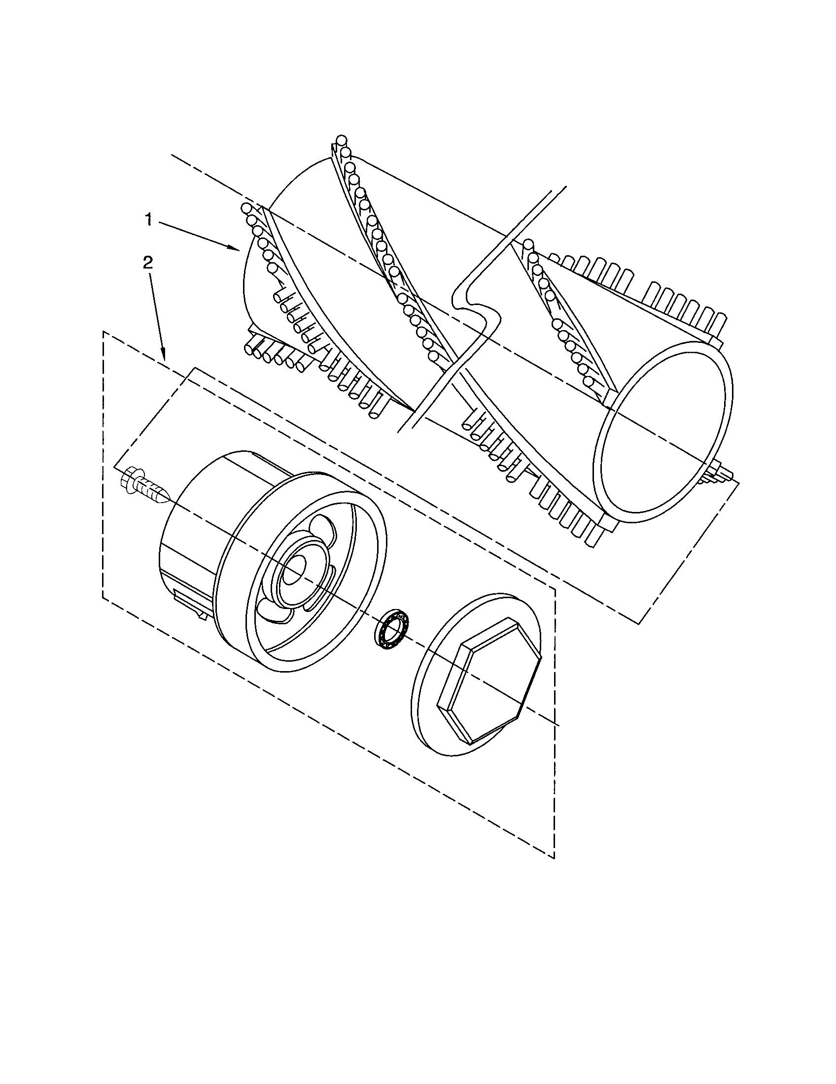 Agitator and endcap