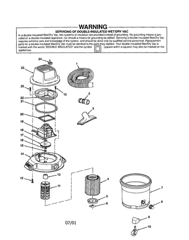 16 gallon wet/dry vac