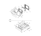 Amana ACF4205AT-PACF4205AT0 oven door and storage drawer diagram