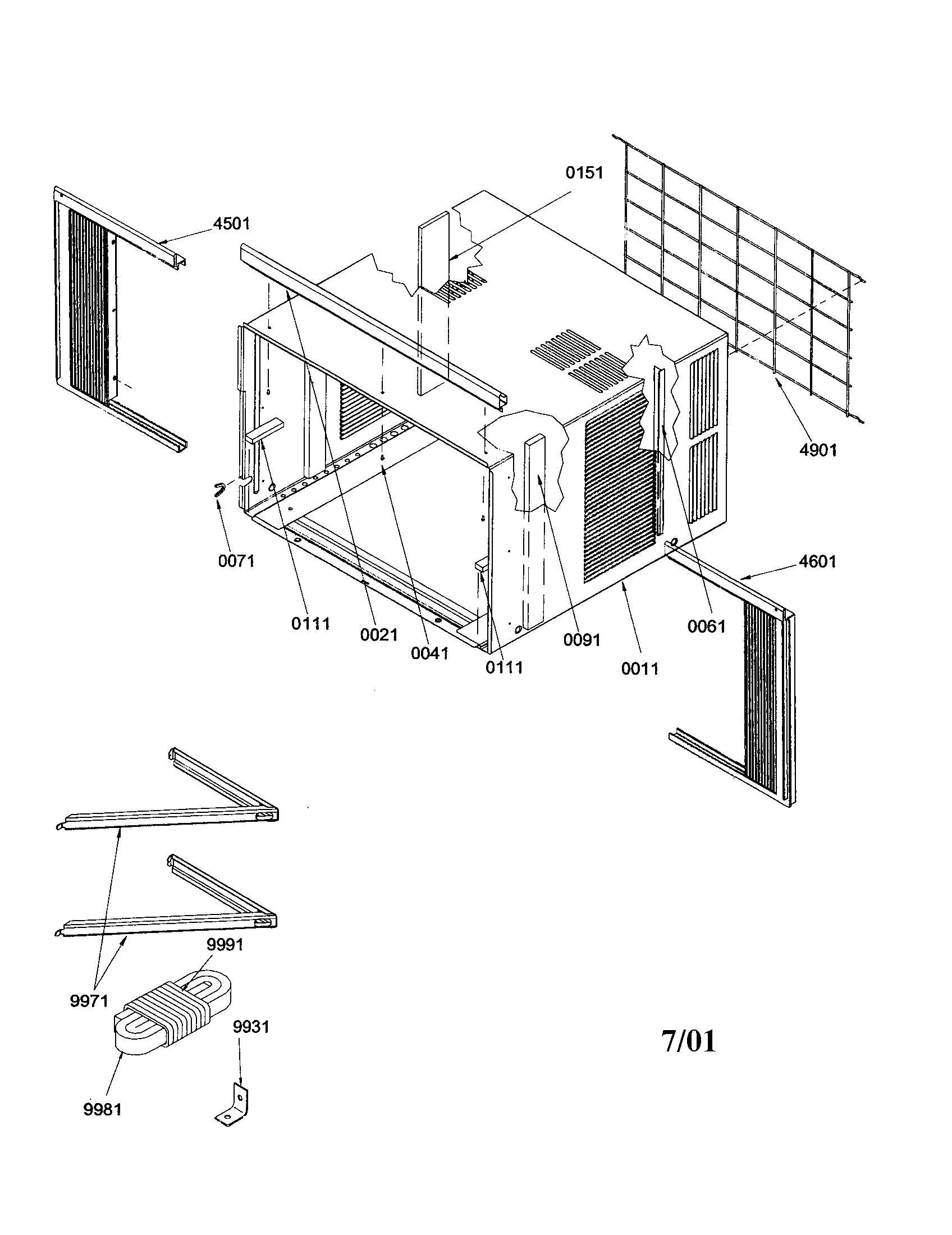 Outer case assembly