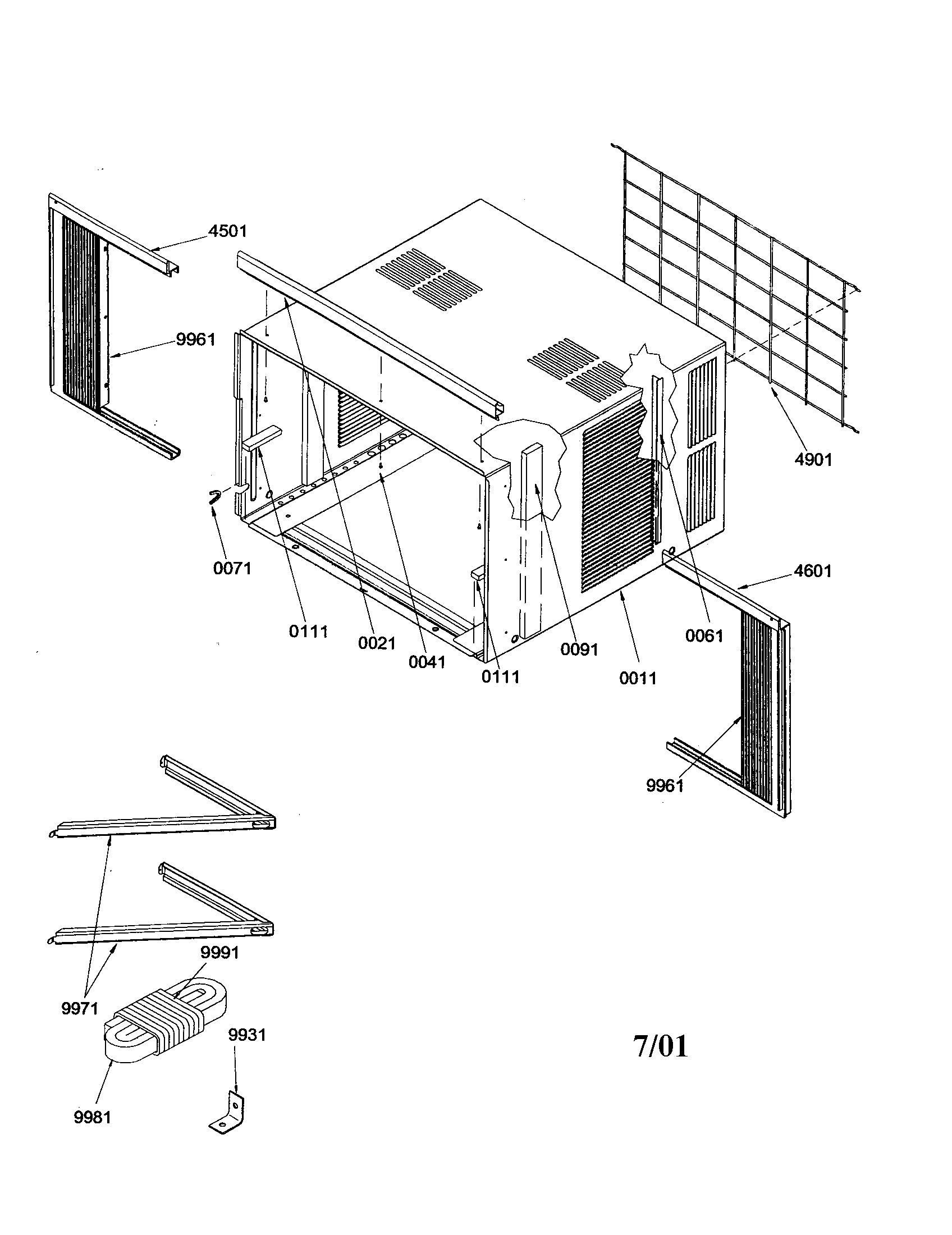 Outer case assembly