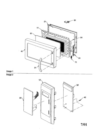 Door and controller
