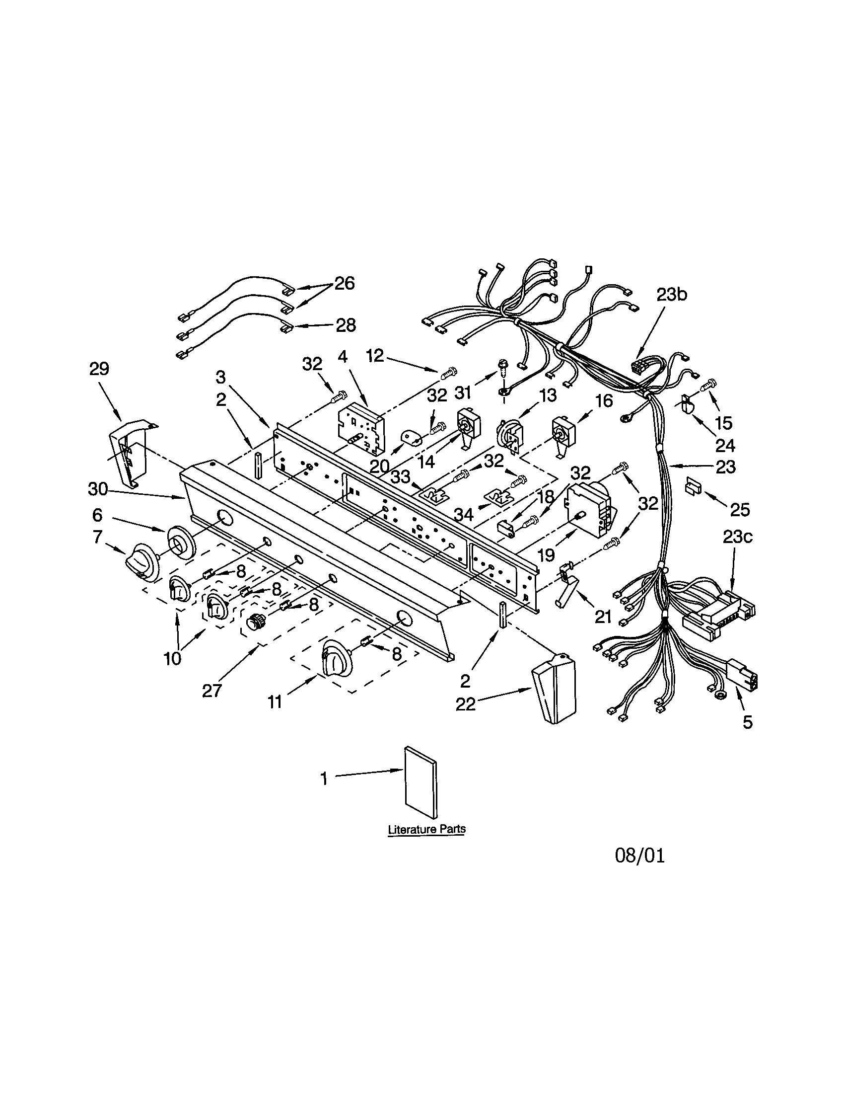 WASHER/DRYER CONTROL PANEL