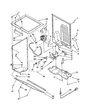 Dryer cabinet and motor