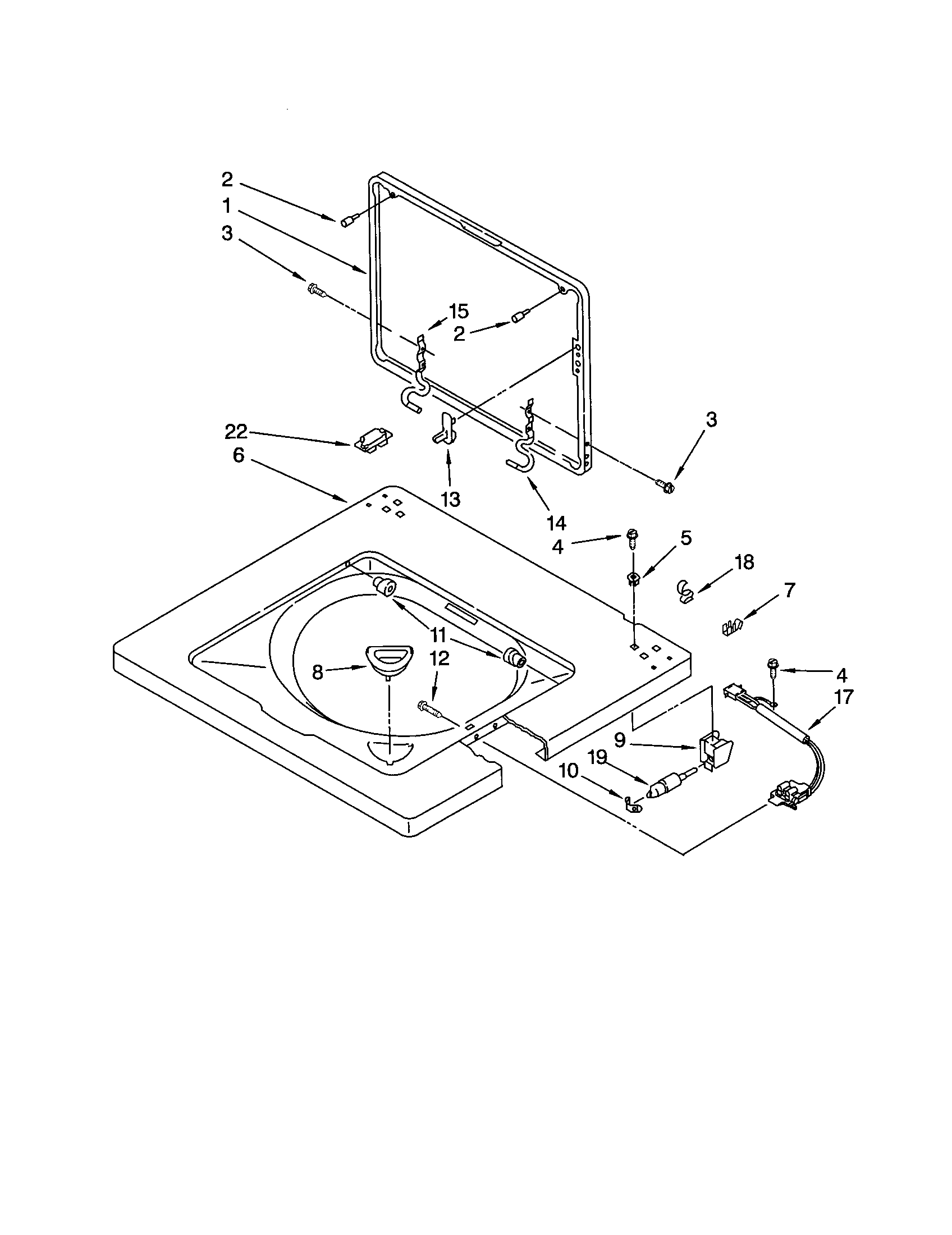 WASHER TOP AND LID