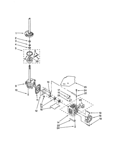 Brake/clutch/gearcase/motor/pump