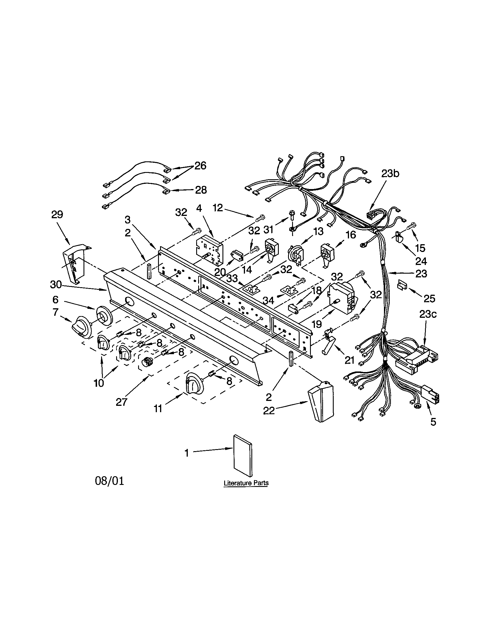 WASHER/DRYER CONTROL PANEL