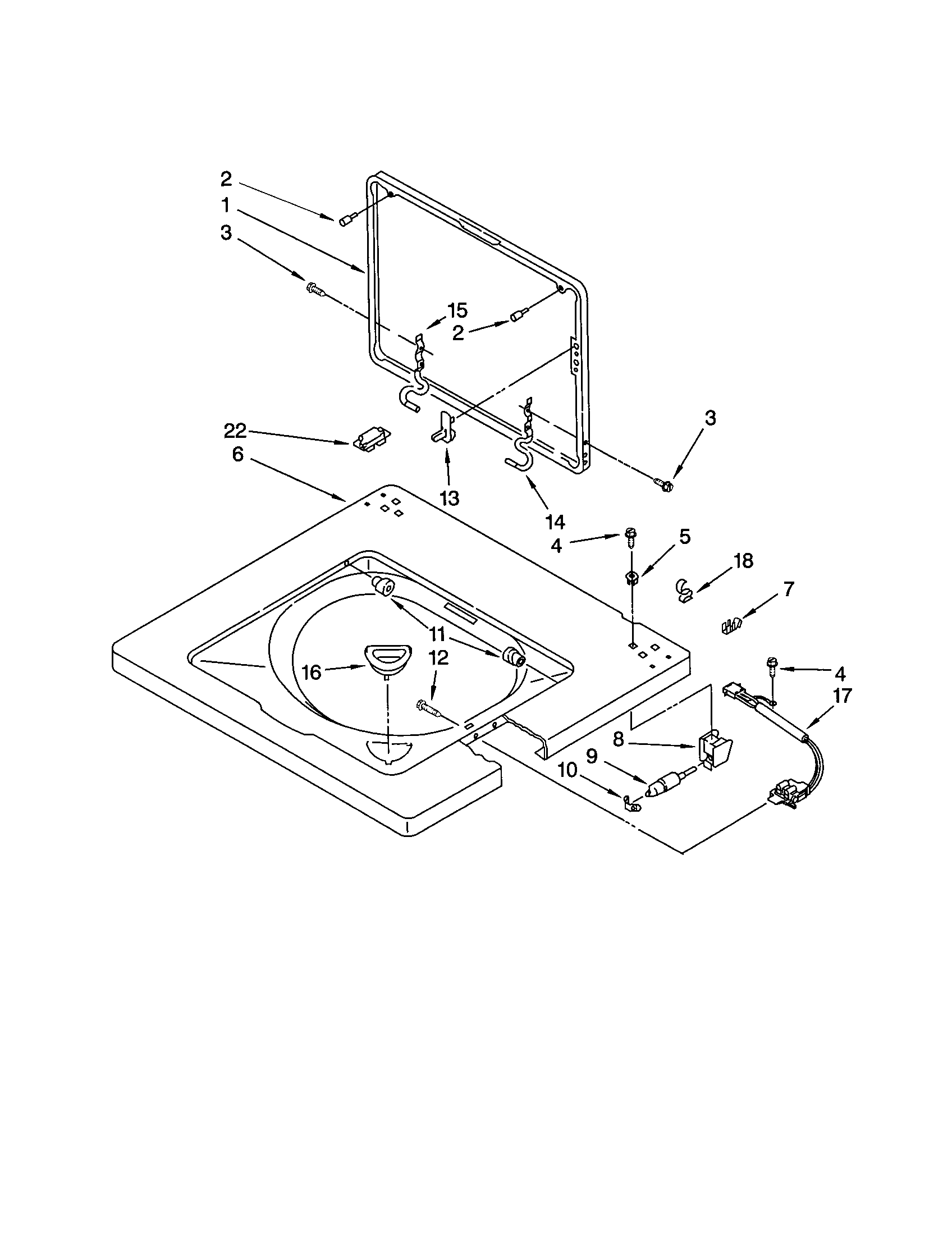 WASHER TOP AND LID