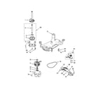 Kenmore Elite 11022082101 brake, motor and pump diagram