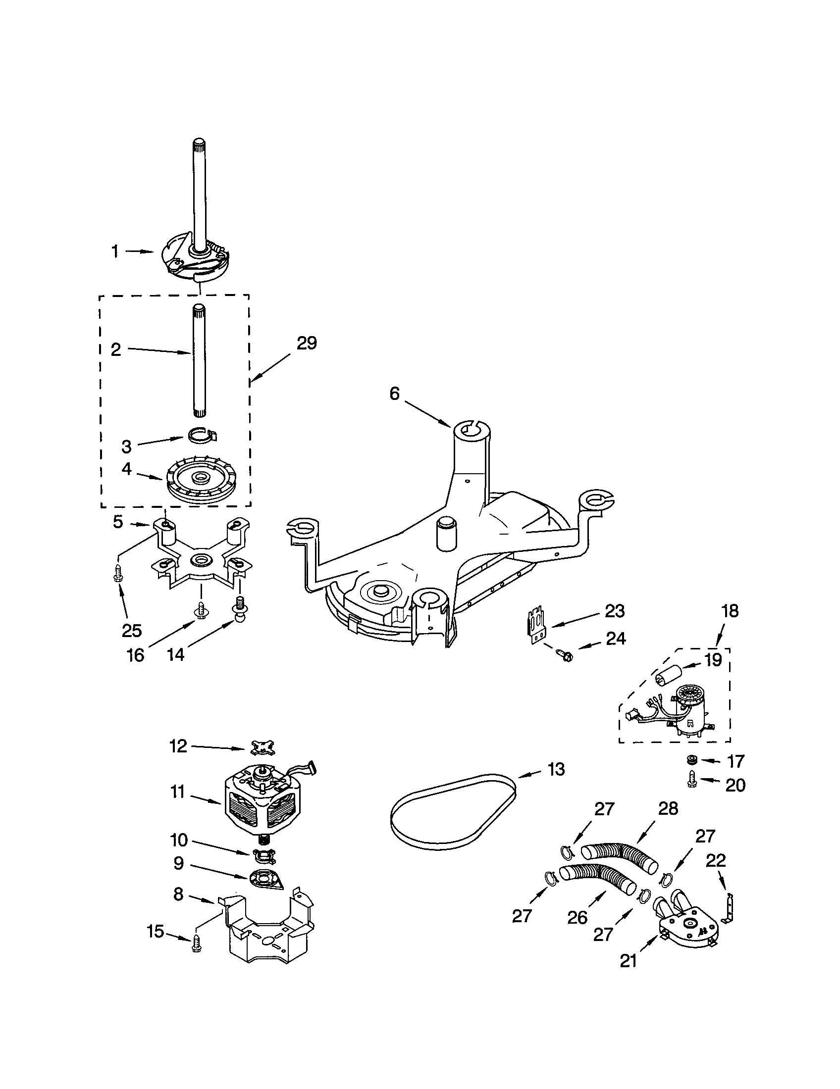 Brake, motor and pump