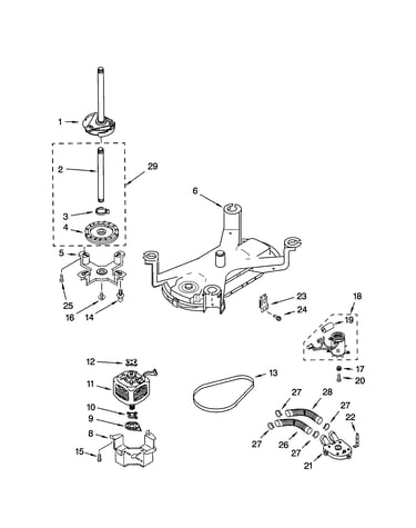 Brake, motor and pump