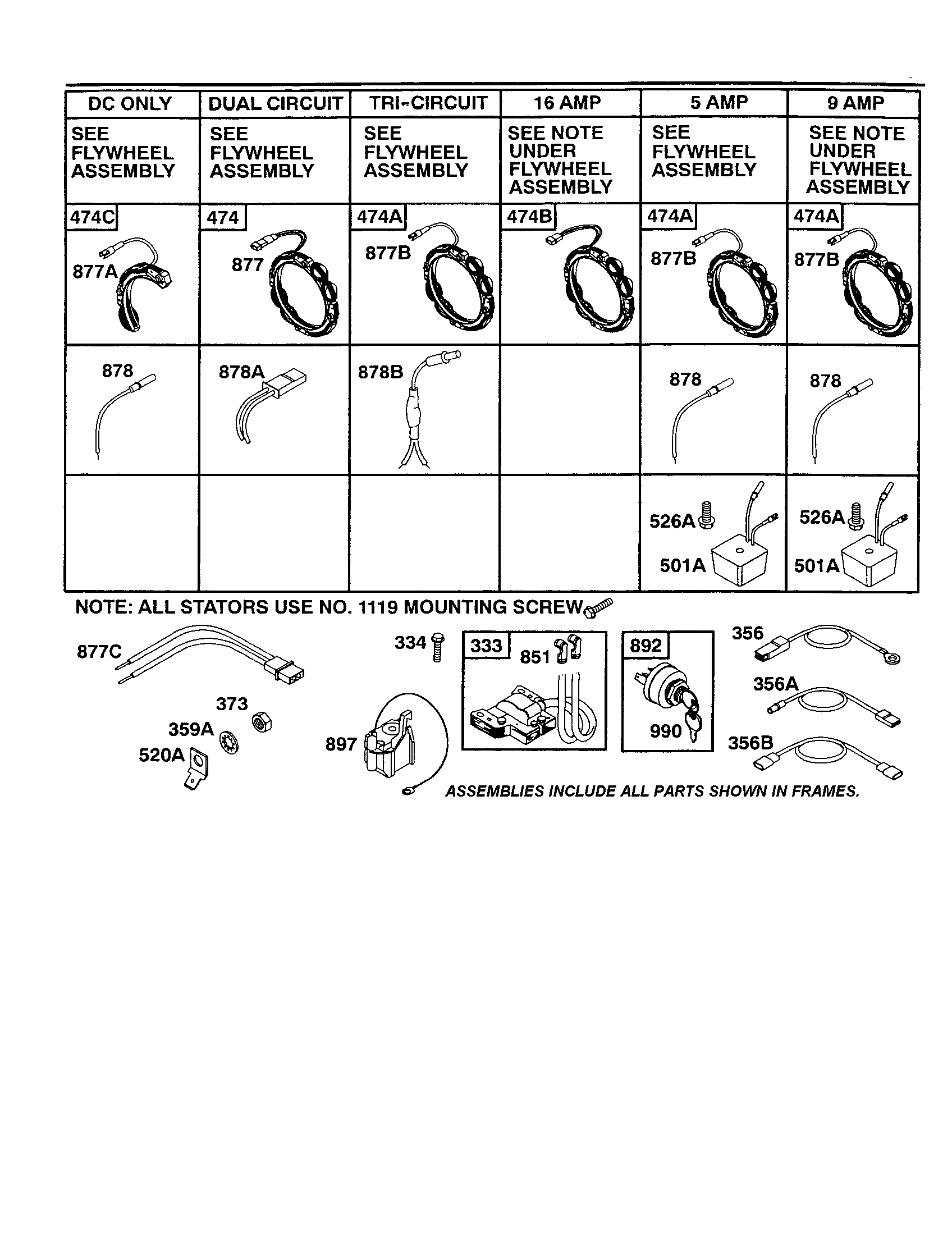 Circuits and magneto armature